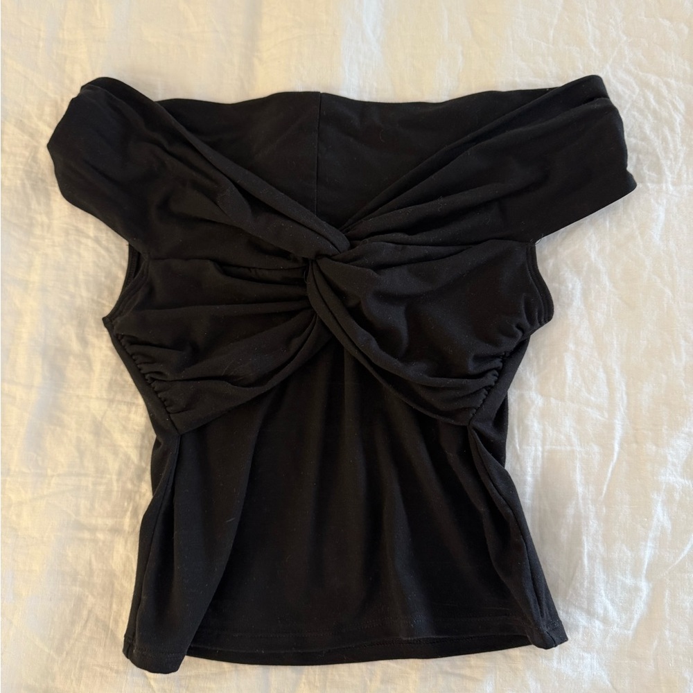 Reformation Black Twist Front Top - Picture 2 of 2
